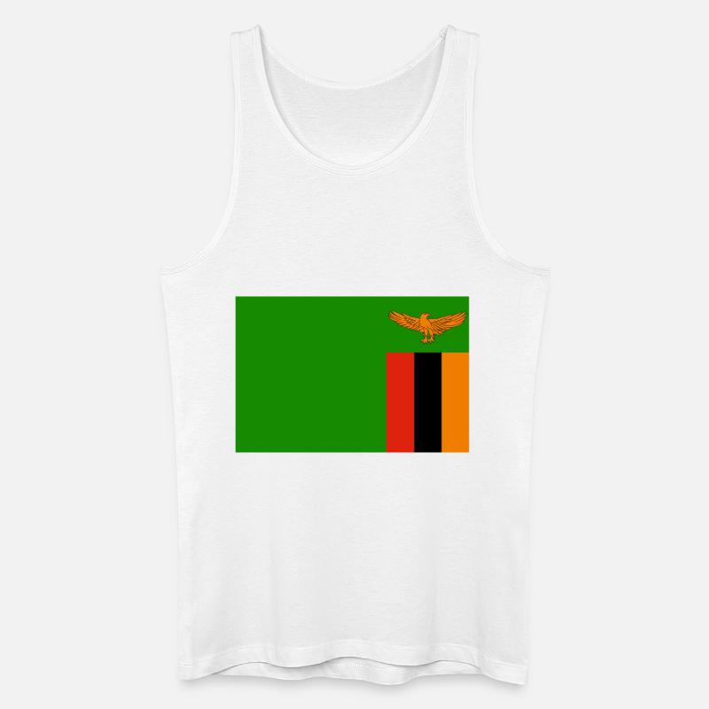 Sambia Flagg - Männer Bio Tank Top - Weiß
