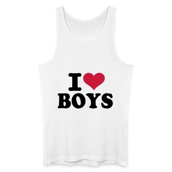 Boys - Men’s Organic Tank Top - white - Front