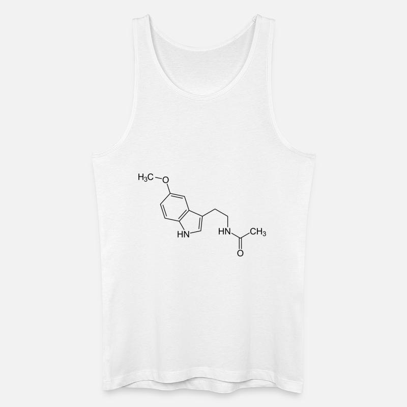 Melatonin Strukturformel - Männer Bio Tank Top - Weiß