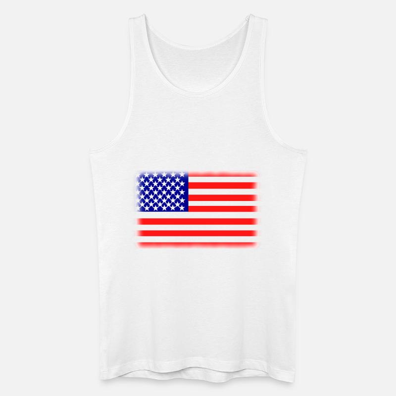 drapeau américain - Männer Bio Tank Top - Weiß