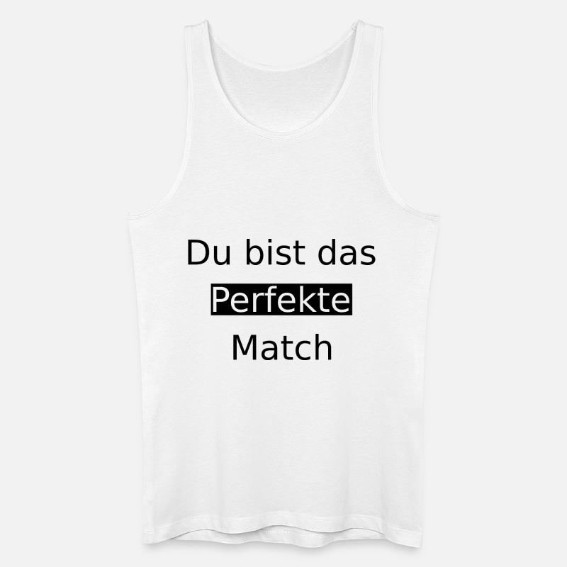Perfekte Match - Männer Bio Tank Top - Weiß