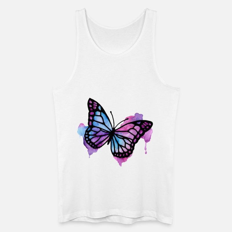 Schmetterling - Männer Bio Tank Top - Weiß