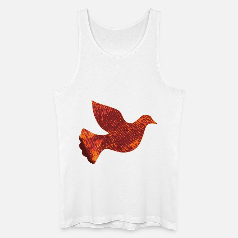 Rote Taube - Männer Bio Tank Top - Weiß
