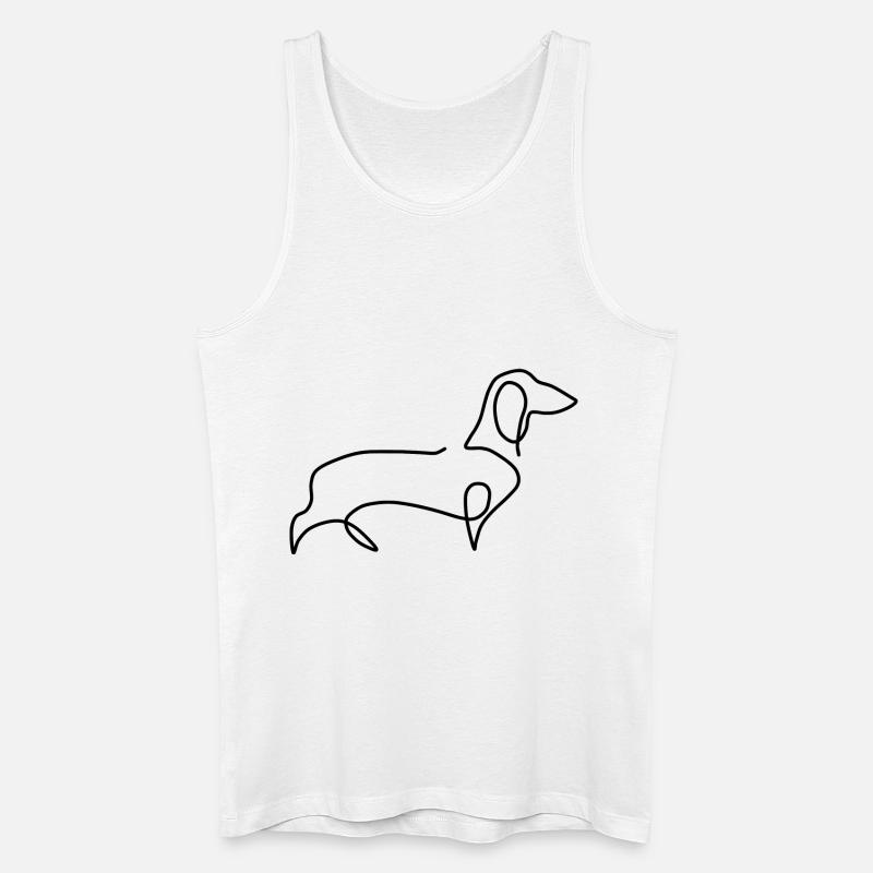Dackel - Männer Bio Tank Top - Weiß