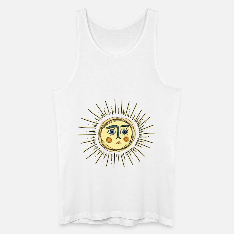 Sad Sun - Männer Bio Tank Top - Weiß