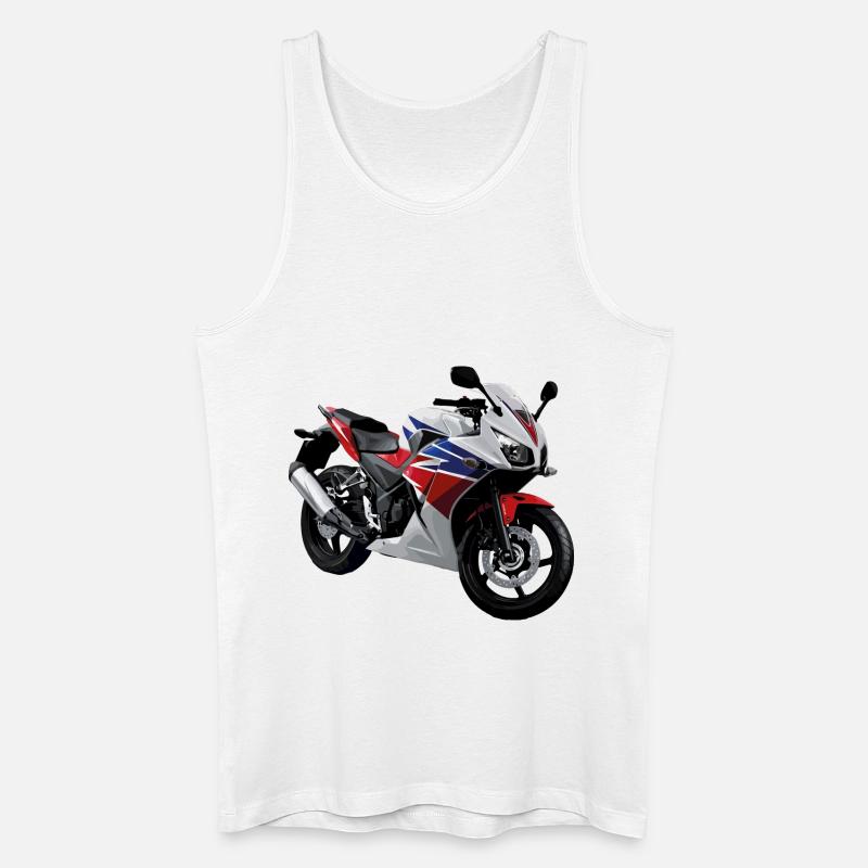 Motorrad - Männer Bio Tank Top - Weiß
