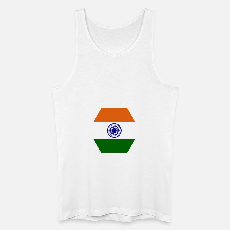Indien Flagge - Männer Bio Tank Top - Weiß