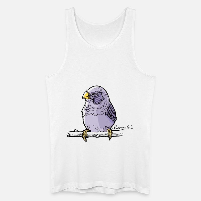 Der Spatz, Dein Freund - Männer Bio Tank Top - Weiß
