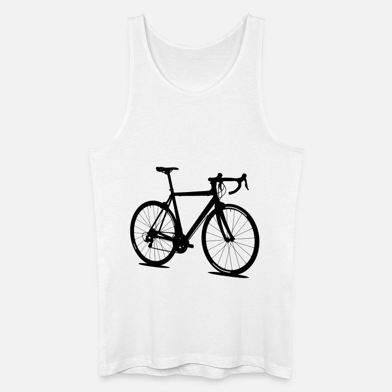 Rennrad Silhouette - Männer Bio Tank Top - Weiß