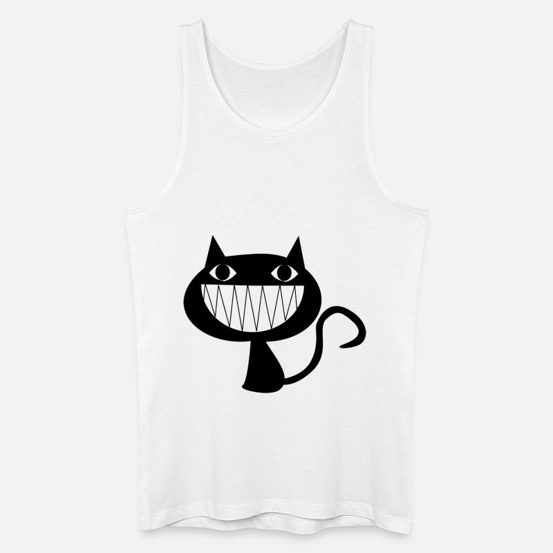 Böse Katze - Männer Bio Tank Top - Weiß