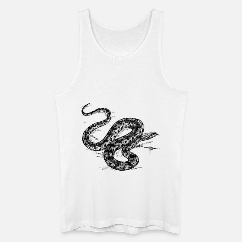 Graue Schlange - Männer Bio Tank Top - Weiß