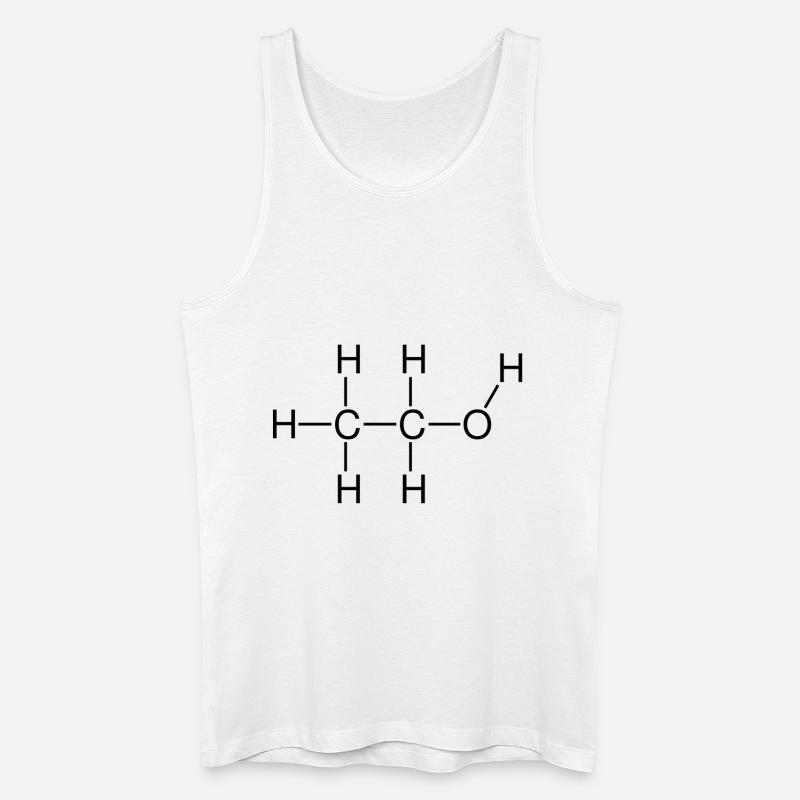 Ethanol Alcohol structural formula - Men’s Organic Tank Top - white