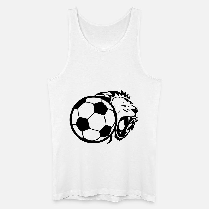 Fußball Löwe - Männer Bio Tank Top - Weiß