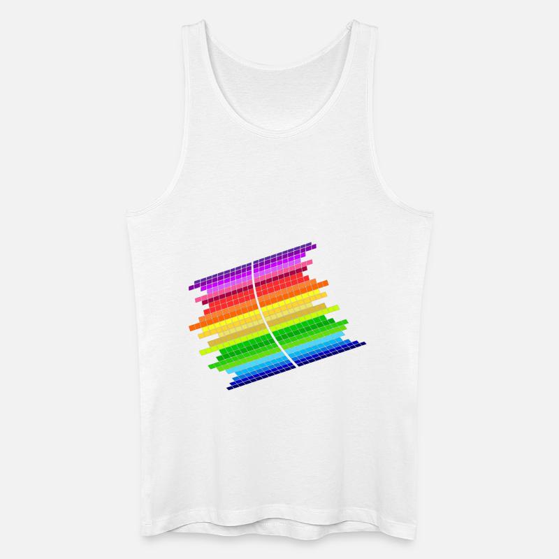 RainBow Equalizer - Männer Bio Tank Top - Weiß