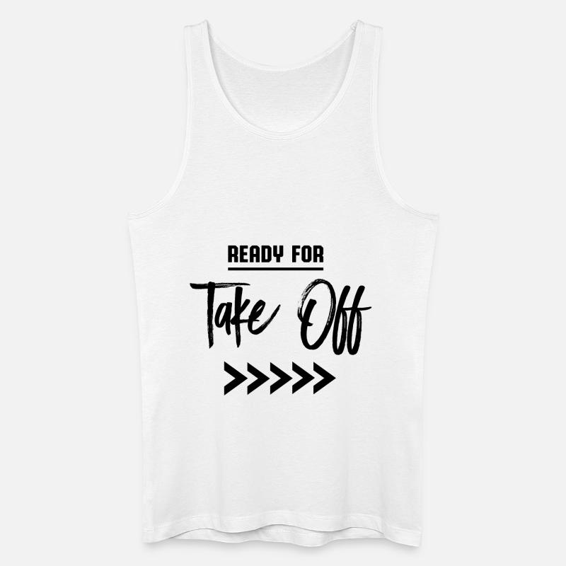 Ready for take off - Männer Bio Tank Top - Weiß