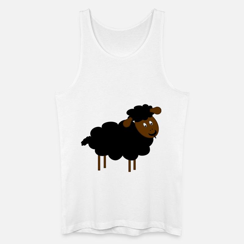 Schwarzes Schaf - Männer Bio Tank Top - Weiß