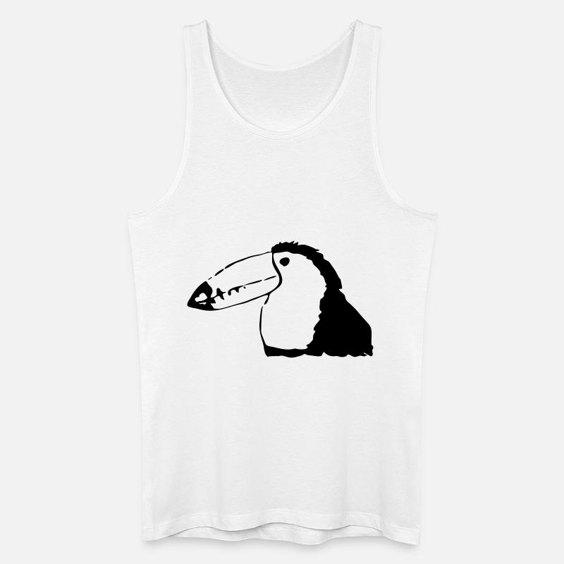 Tukan ähnlicher bunter Vogel - Männer Bio Tank Top - Weiß