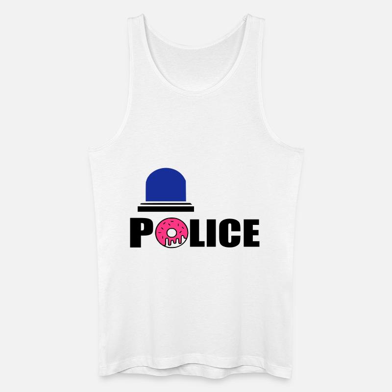 Polizei d - Männer Bio Tank Top - Weiß