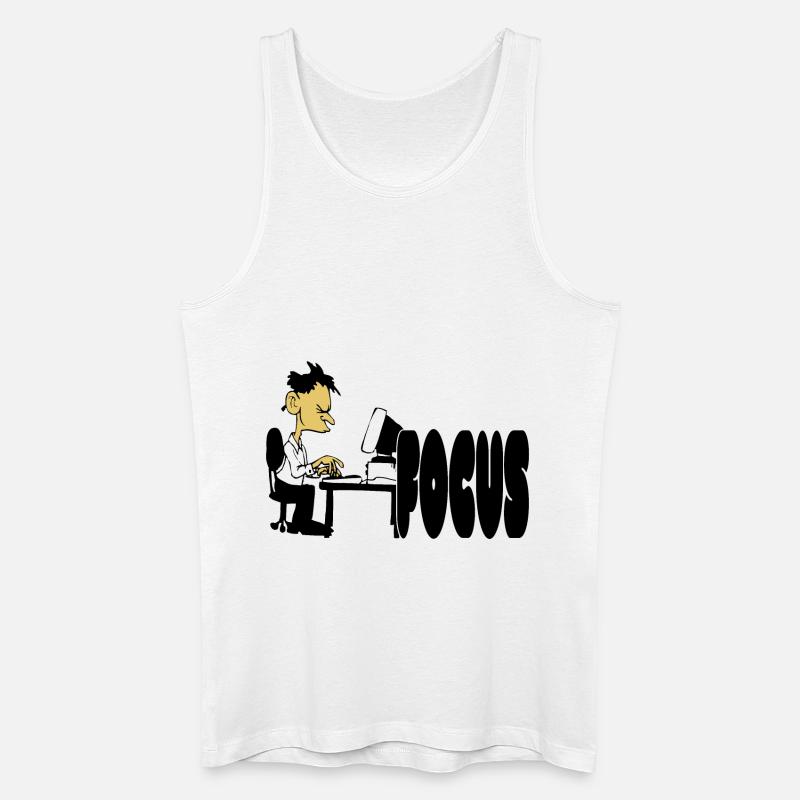 Büro Workaholic - Männer Bio Tank Top - Weiß
