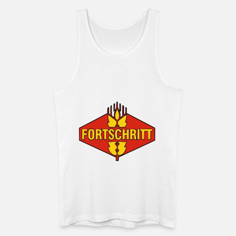 Fortschritt schwarz-rot-gold - Männer Bio Tank Top - Weiß