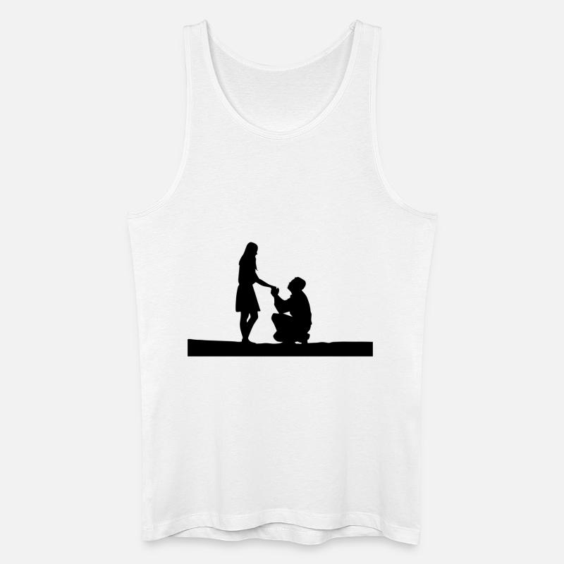 marry me - Männer Bio Tank Top - Weiß