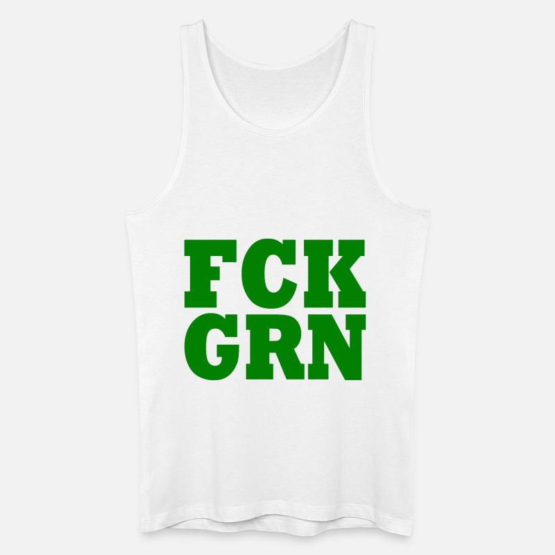Fck grn - Männer Bio Tank Top - Weiß