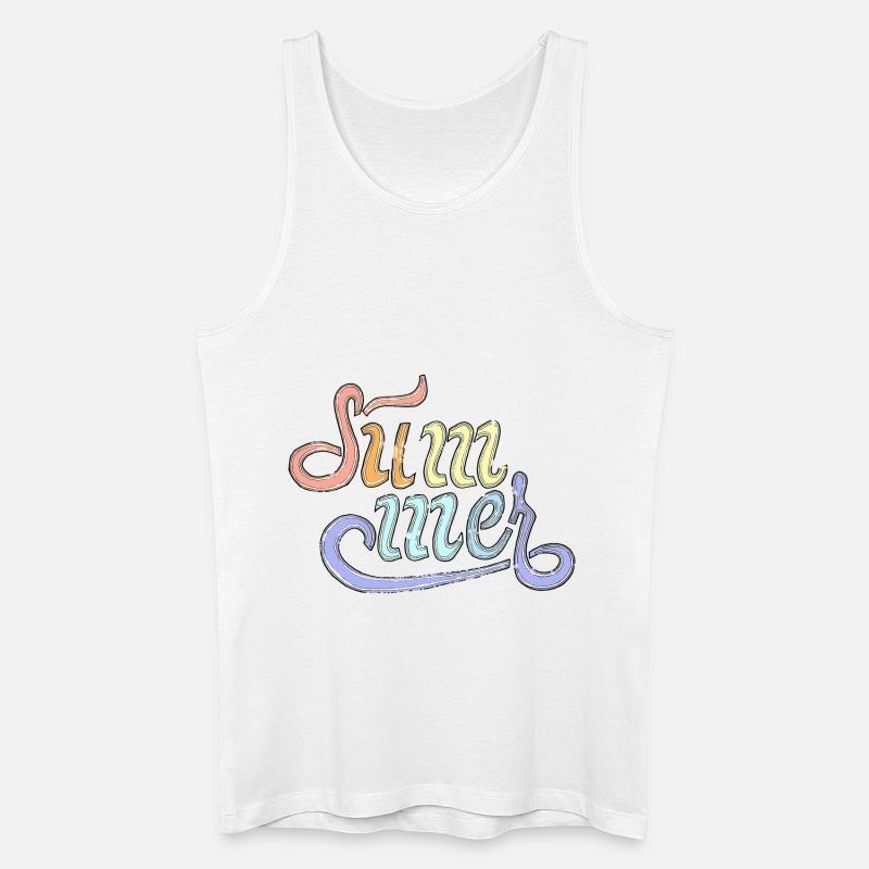 Retro Sommer - Männer Bio Tank Top - Weiß