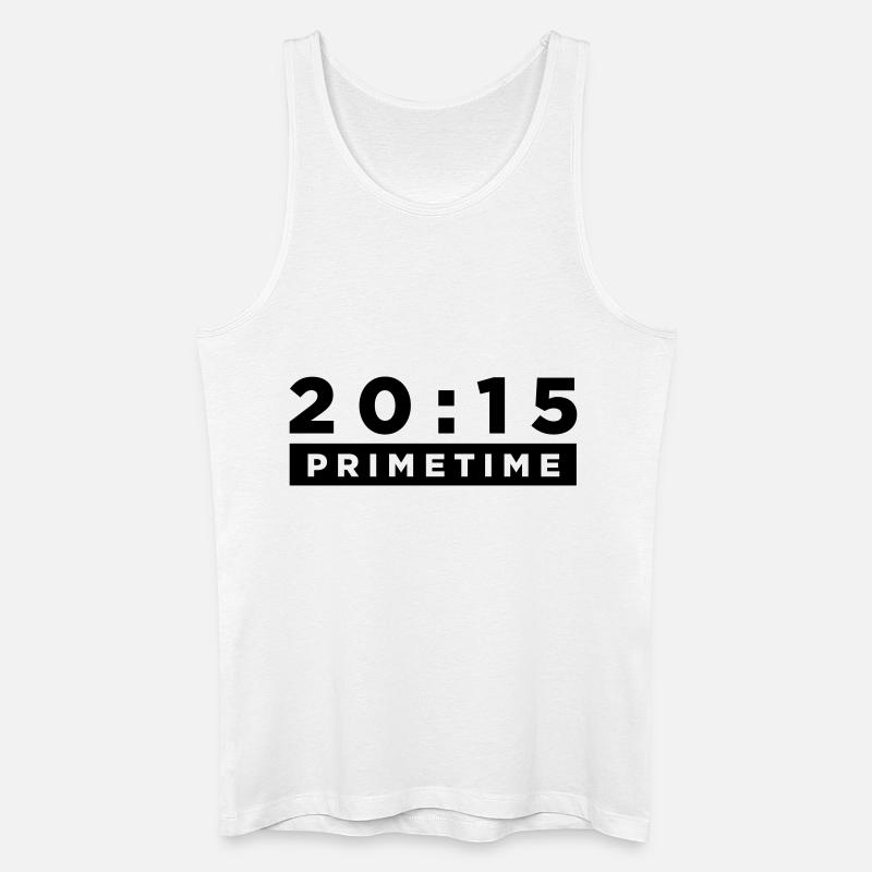Primetime - Männer Bio Tank Top - Weiß