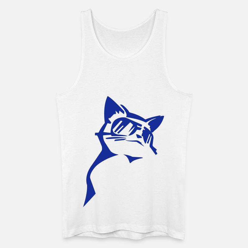 Mode-Katze von Custom - Männer Bio Tank Top - Weiß