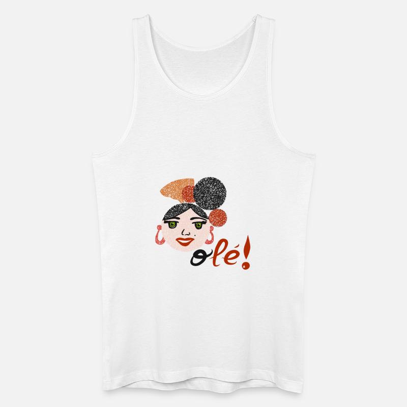 Flamenco und OLEE!! - Männer Bio Tank Top - Weiß