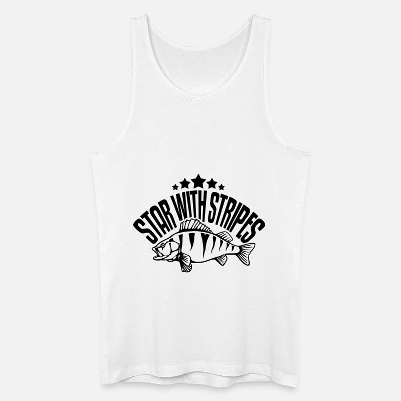 Star With Stripes - Männer Bio Tank Top - Weiß