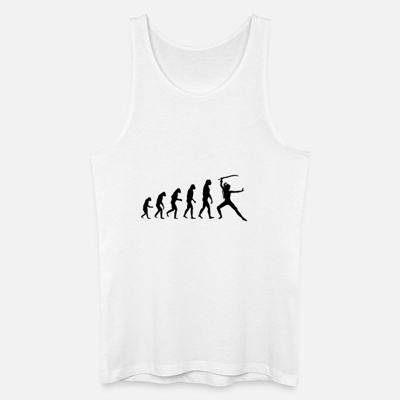Evolution Swordsman - Men’s Organic Tank Top - white