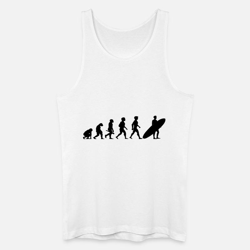 Evolution Surfing Surfers surfboard surfing - Men’s Organic Tank Top - white