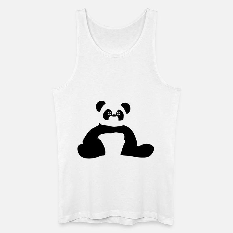 Panda Pandabär - Männer Bio Tank Top - Weiß