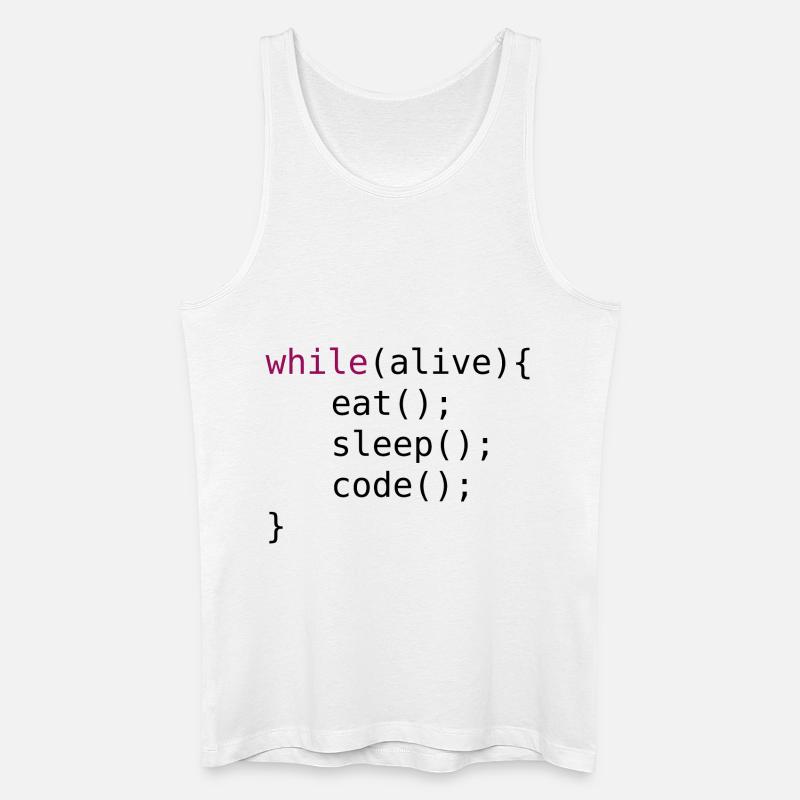Funny code source code - Men’s Organic Tank Top - white