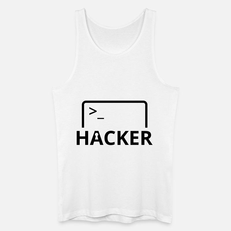 Hacker computer scientist computer programmer - Men’s Organic Tank Top - white