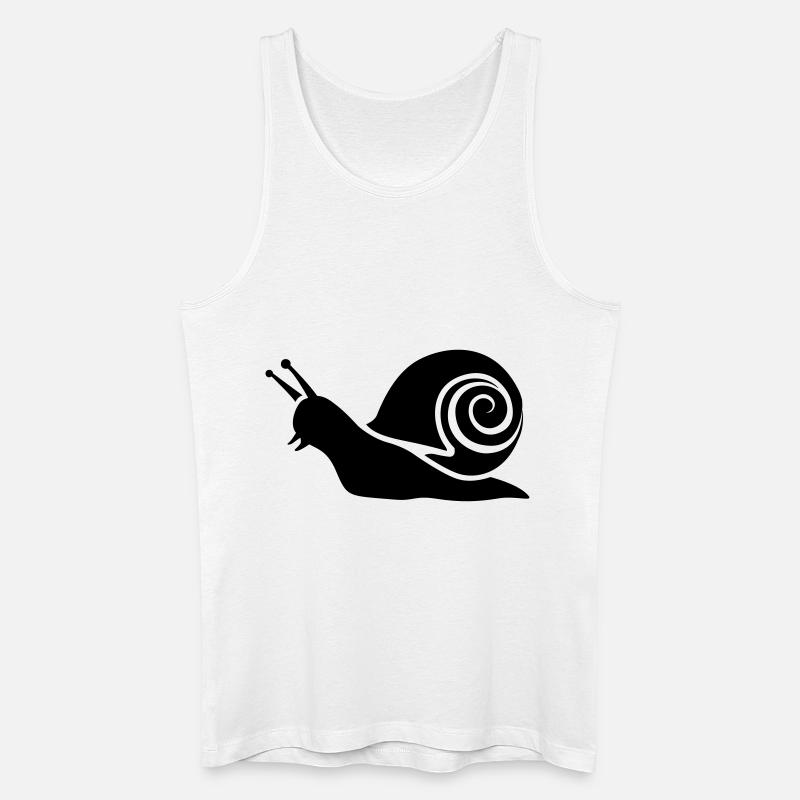 Schnecke - Männer Bio Tank Top - Weiß
