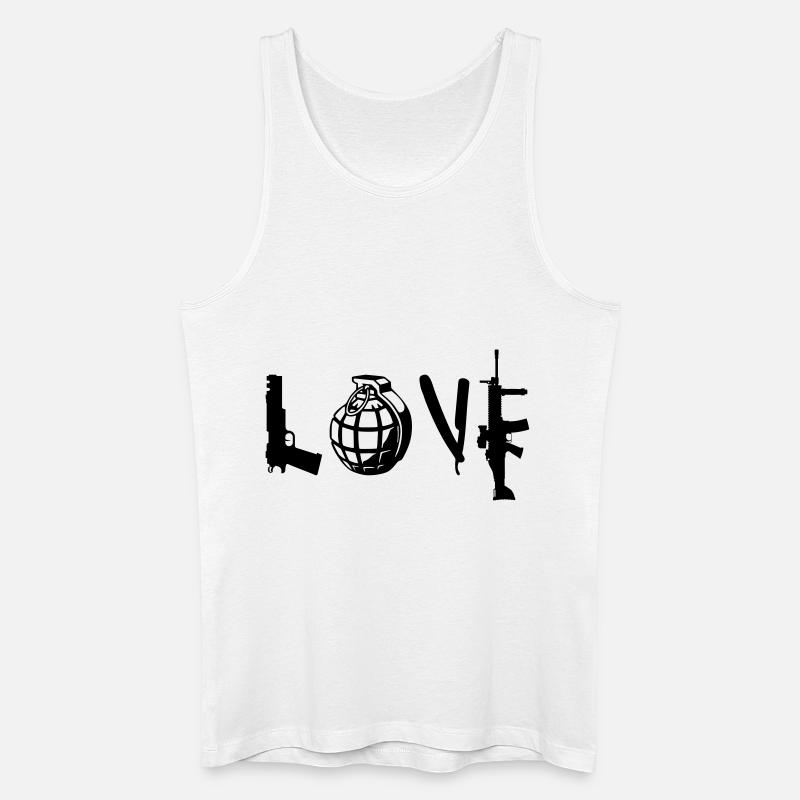 LOVE - Männer Bio Tank Top - Weiß