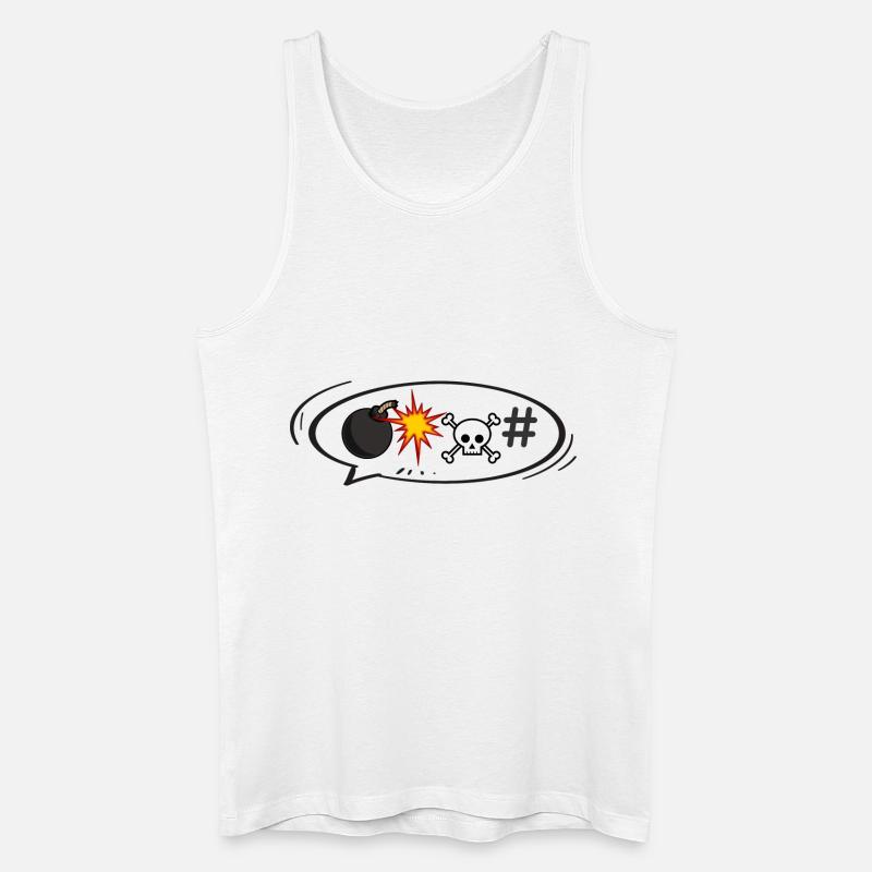 Wut Sprechblase - Männer Bio Tank Top - Weiß