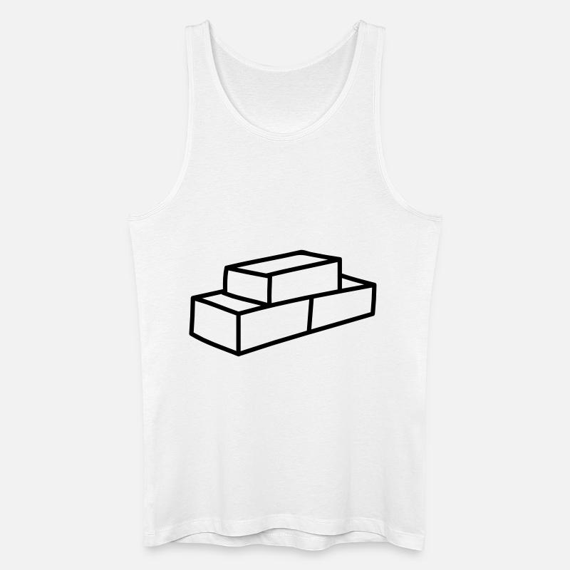 Ziegelstein - Männer Bio Tank Top - Weiß
