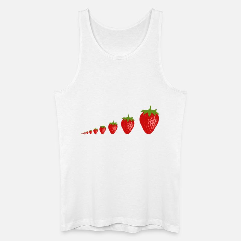 Erdbeeren - Männer Bio Tank Top - Weiß