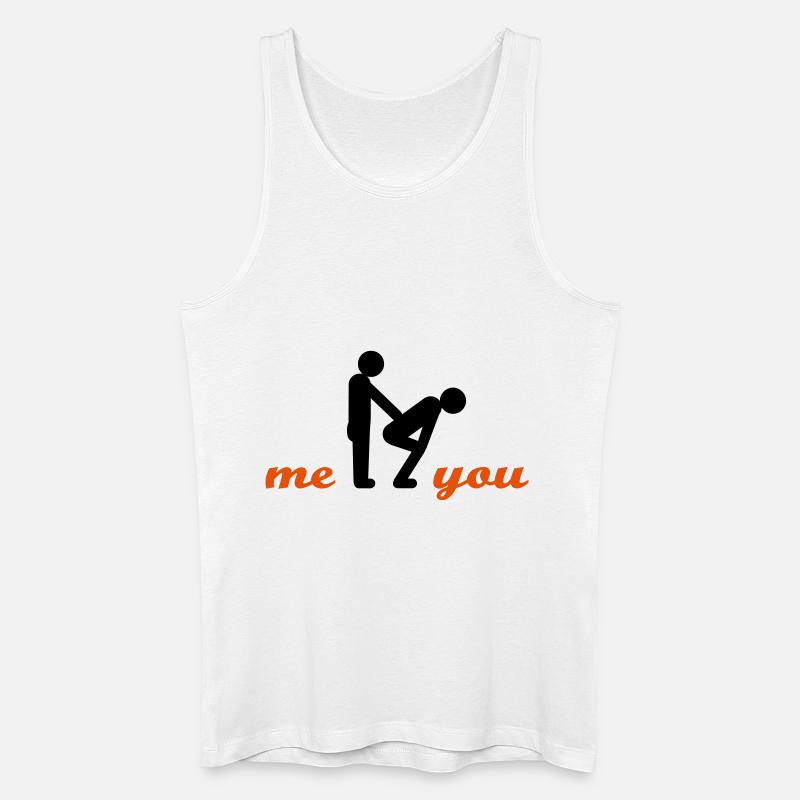 two guys - Männer Bio Tank Top - Weiß