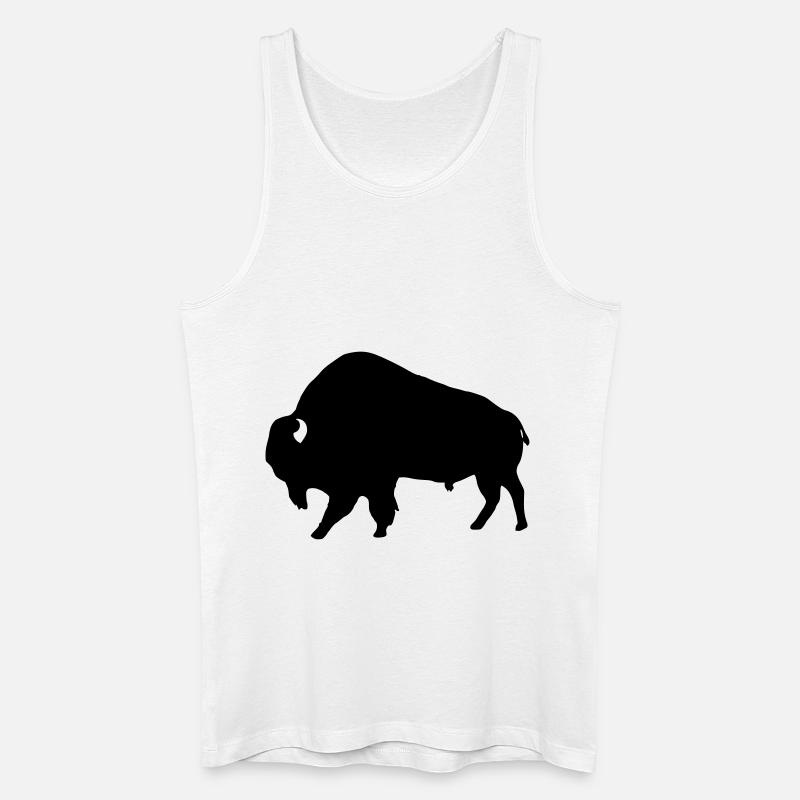 Bison - Männer Bio Tank Top - Weiß