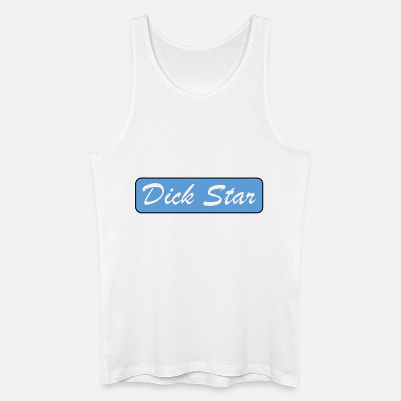 Dick Star Design - Männer Bio Tank Top - Weiß
