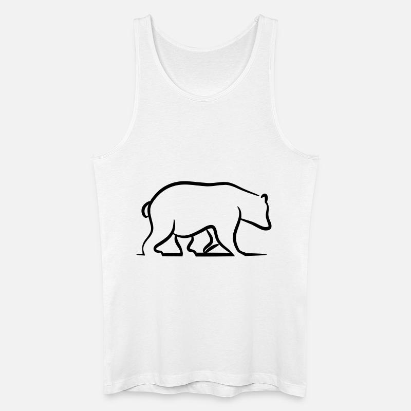Braunbär - Grizzly - Männer Bio Tank Top - Weiß
