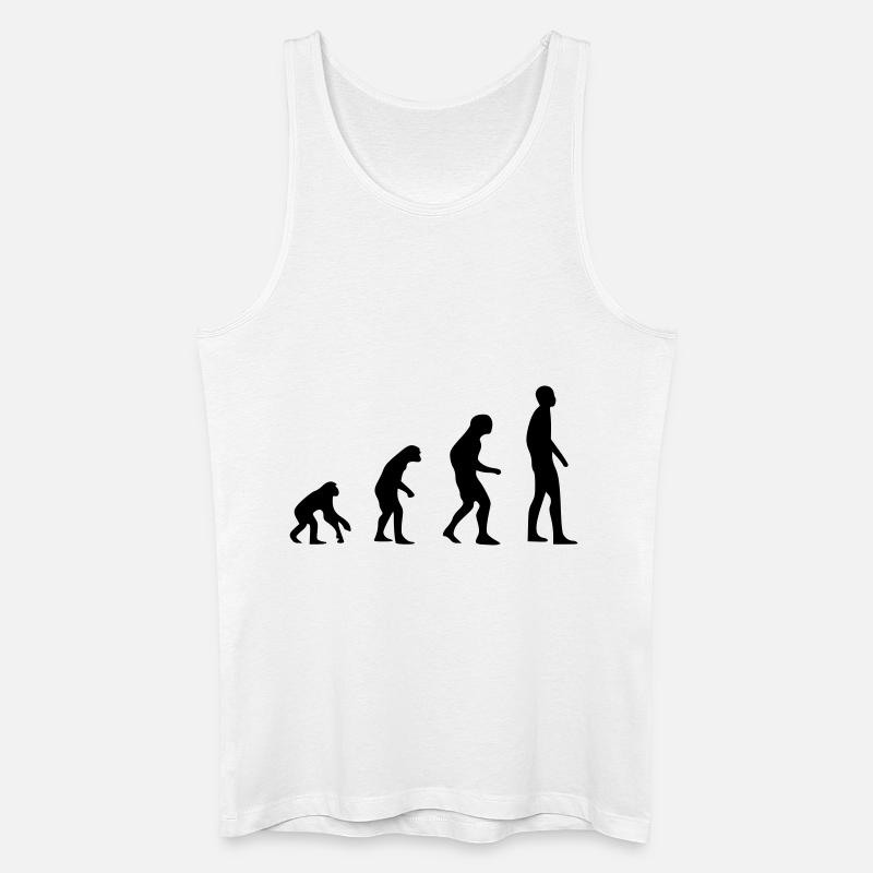 Evolution - Männer Bio Tank Top - Weiß