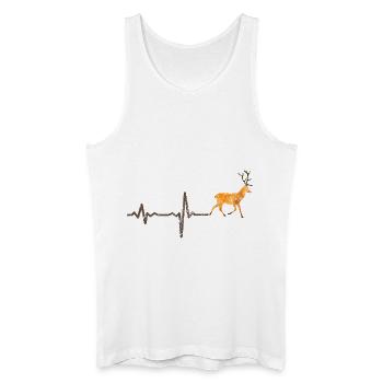 Heartbeat deer colored - gift - Men’s Organic Tank Top - white - Front