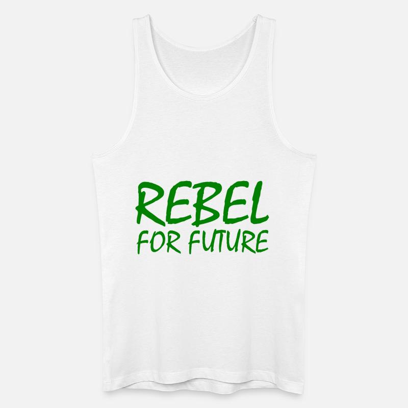 Rebel for future - Männer Bio Tank Top - Weiß