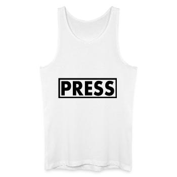 Press - Débardeur bio Homme - blanc - Devant