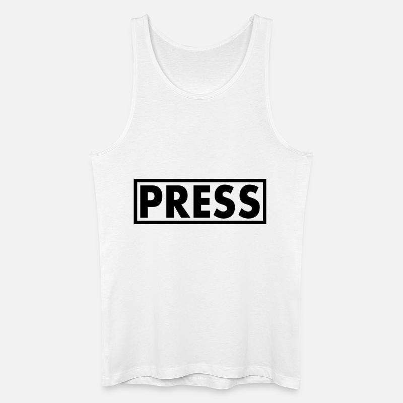 Press - Männer Bio Tank Top - Weiß